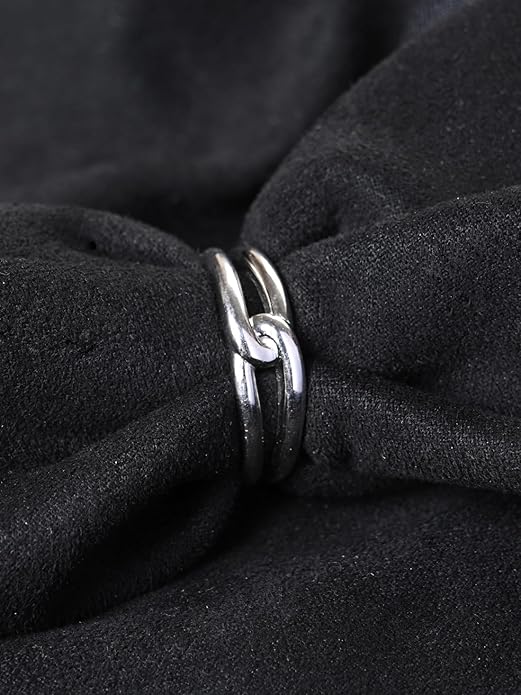 925 Sterling Silver Promise Knot Men Ring |Size Adjustable | Gift for Men & Boys