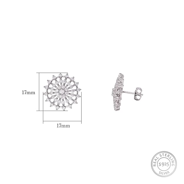 925 Silver Wheel of Life Earrings | Gifts for Girlfriend, Gifts for Women and Girls