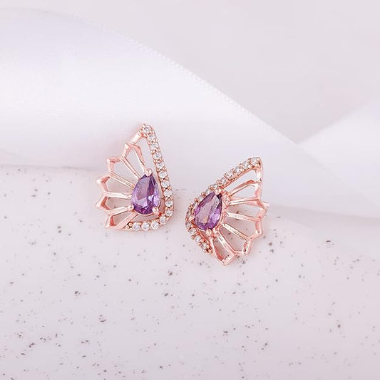 GIVA 925 Silver Rose Gold Notre Dame Earrings | Gifts for Girlfriend, Gifts for Women and Girls | With Certificate of Authenticity and 925 Stamp | 6 Month Warranty* : Amazon.in: Jewellery