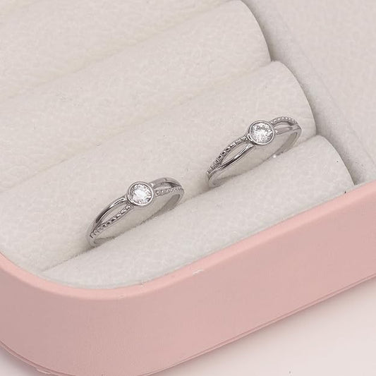 925 Sterling Silver CZ Toe Ring for Women | BIS Hallmarked Traditional Classic Cubic Zirconia Toe Rings | Elegant and Comfortable Toering Jewelry Gift