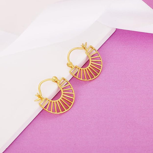 925 Silver Golden Endearing Love Earrings | Hoops to Gift Women & Girls