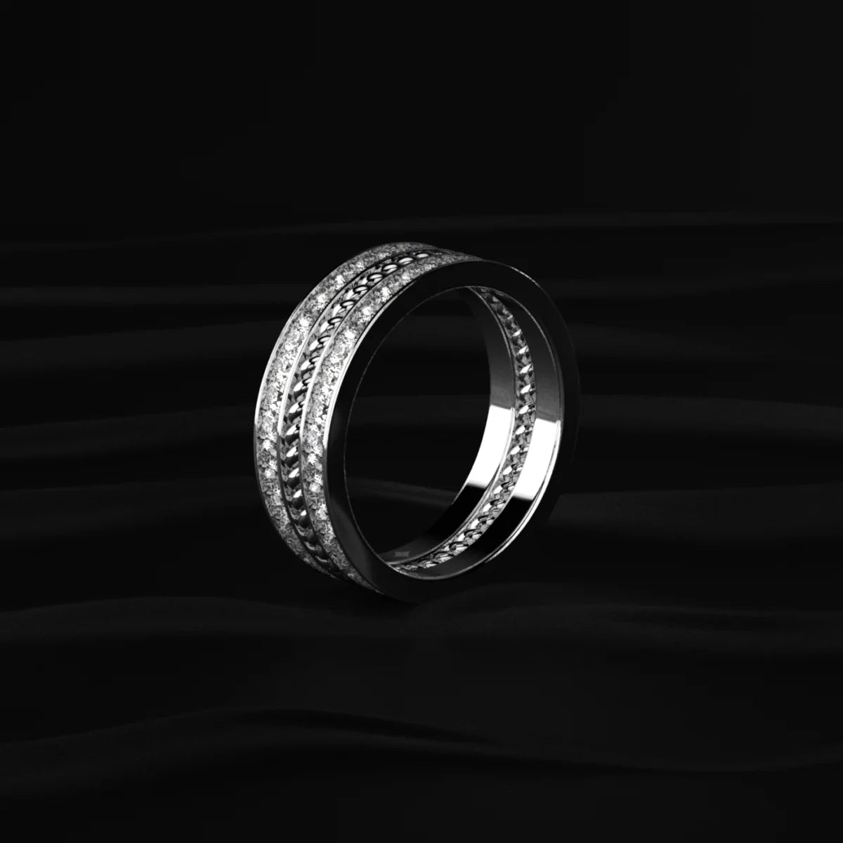 Two Row Eternity Band For Men | Gift for Men & Boys