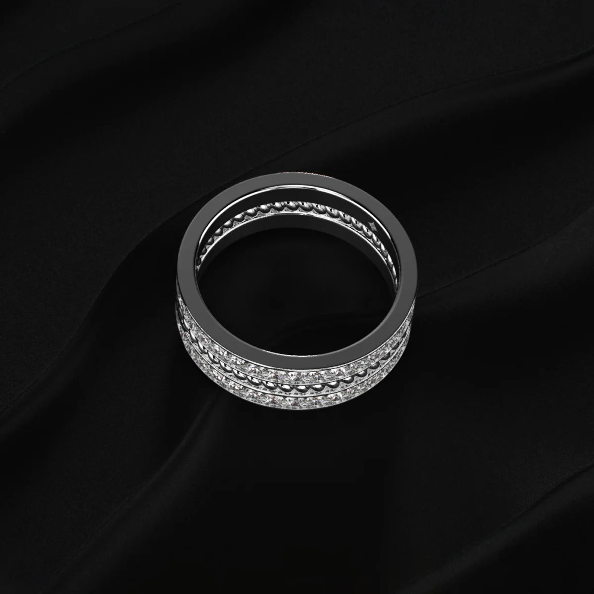 Two Row Eternity Band For Men | Gift for Men & Boys