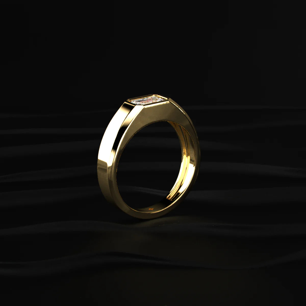 Men's Emerald Cut Diamond Ring | Gift for Men & Boys