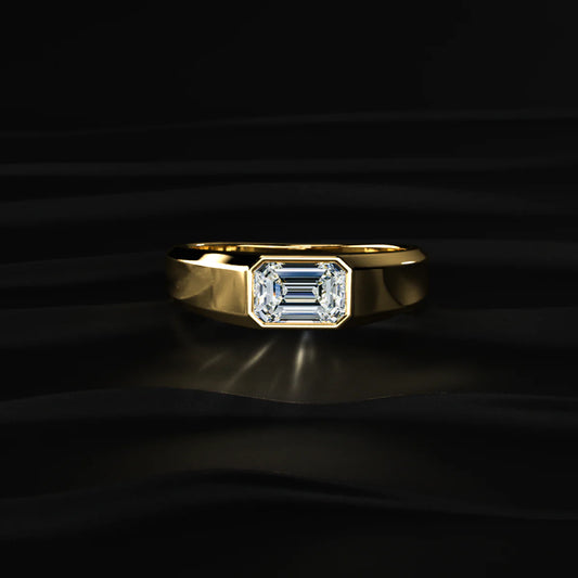Men's Emerald Cut Diamond Ring | Gift for Men & Boys