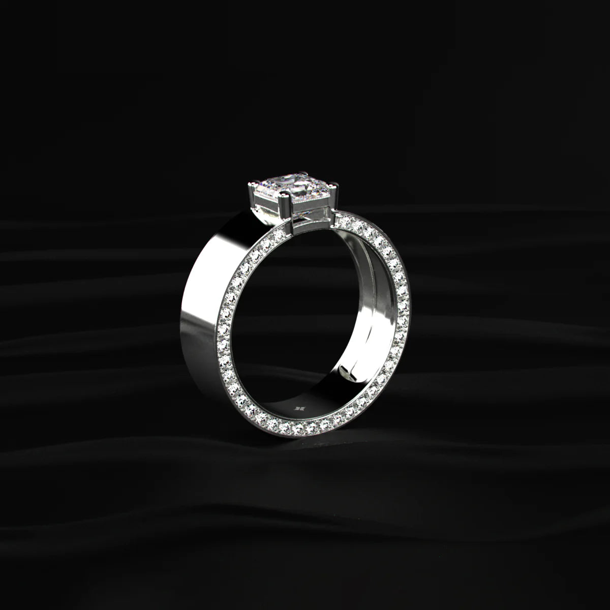 Princess Solitaire Men's Ring With Hidden Diamond | Gift for Men & Boys