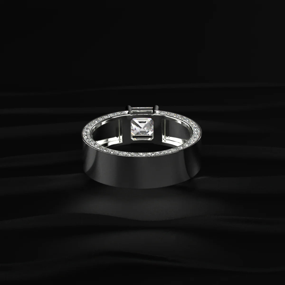 Princess Solitaire Men's Ring With Hidden Diamond | Gift for Men & Boys
