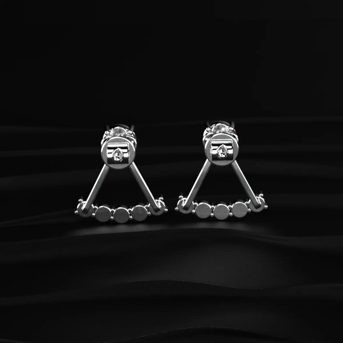 2 in 1 Round Diamond Ear Jacket Earring | Gifts for Women and Girls