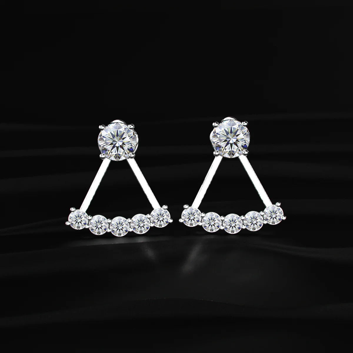2 in 1 Round Diamond Ear Jacket Earring | Gifts for Women and Girls