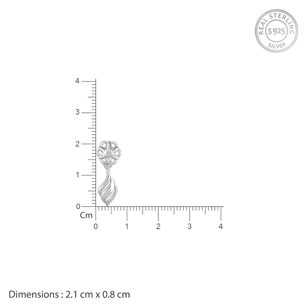 925 Silver Floral Twist Earrings| Drops to Gift Women & Girls | With Certificate of Authenticity and 925 Stamp