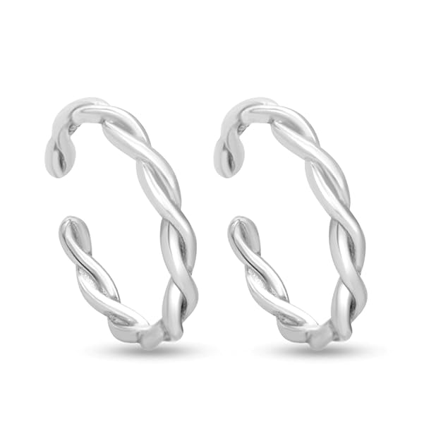925 Sterling Silver Toe Rings Pair | Size Adjustable | Gift for Women and Girls