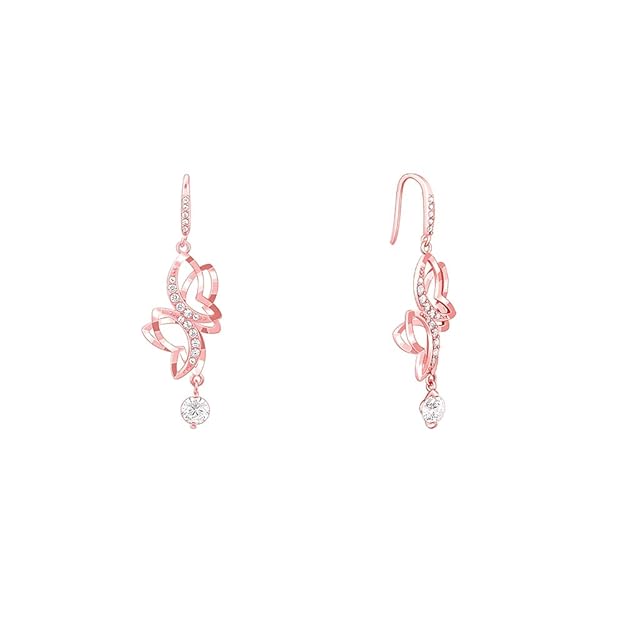 925 Silver Rose Gold Plated Shining Butterfly Earrings | Gifts for Women & Girls