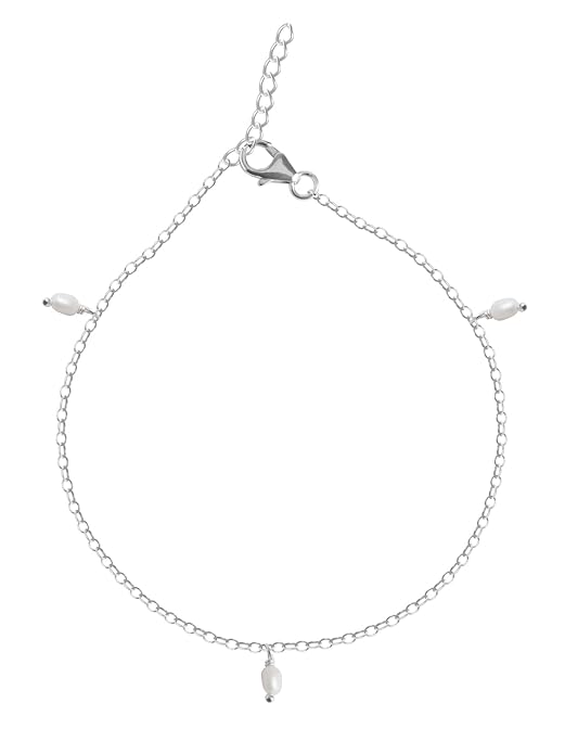 925 Sterling Silver Anklet Payal (Single) | Adjustable Chain | Gift for Women and Girls