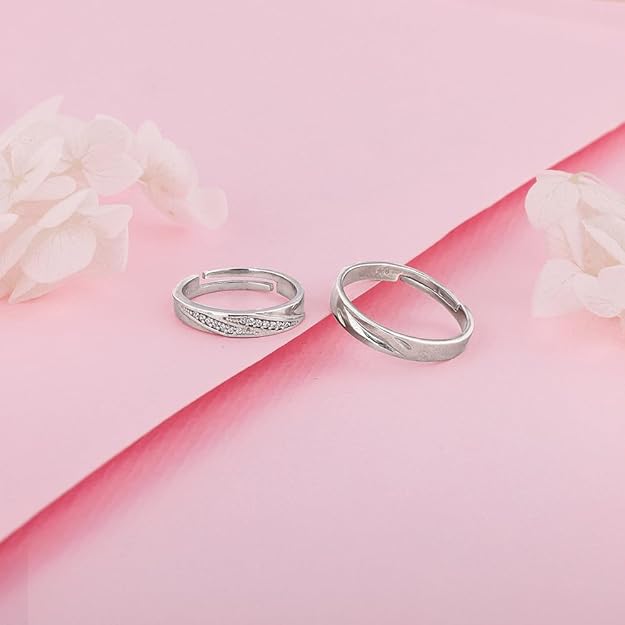 925 Silver Vintage Couple Band | Promise Rings for Men and Women