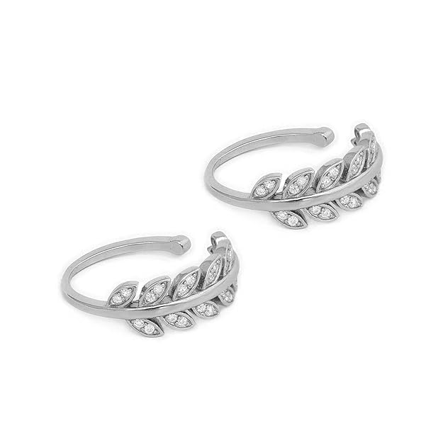 925 Sterling Silver Toe Rings Pair | Size Adjustable | Gift for Women and Girls