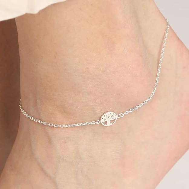 925 Sterling Silver Anklet Payal (Single) | Adjustable Chain | Gift for Women and Girls