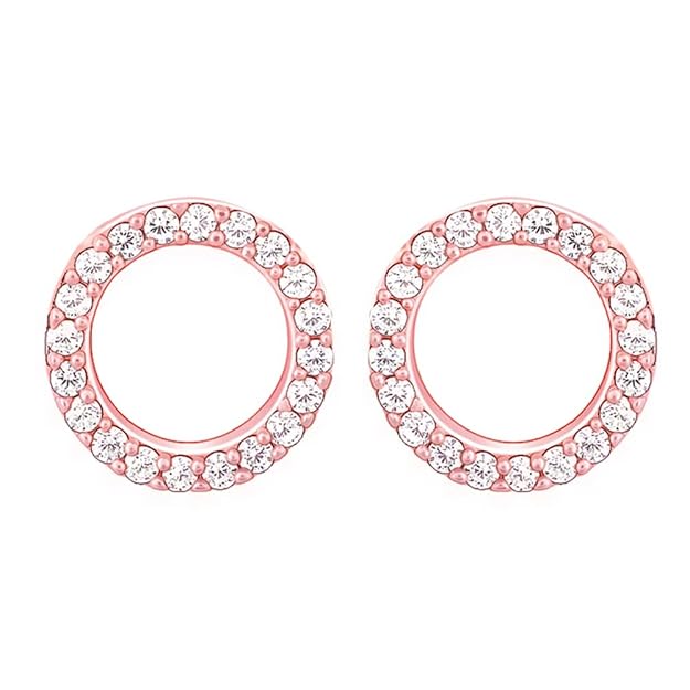 25 Silver Rose Gold Plated Connected for Life Earrings| studs to Gift Women & Girls