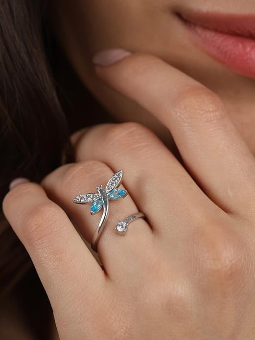 925 Sterling Silver Butterfly Open Ring | Gift for Women & Girls