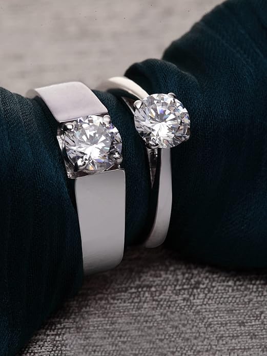 925 Sterling Silver Luca Adjustable Couple Band, Promise Rings for Lovers | Gift for Men and Women
