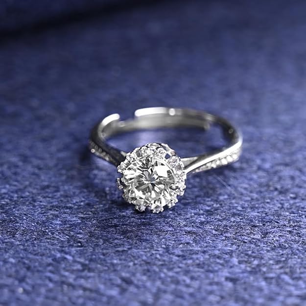 925 Sterling Silver Irina Stylish Solitaire Finger Ring | Gift for Women & Girls