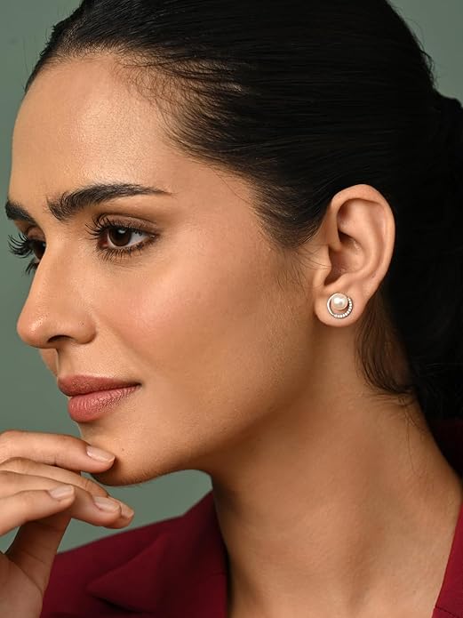 925 Sterling Silver Zola Real Pearl Earrings | Gift for Women and Girls