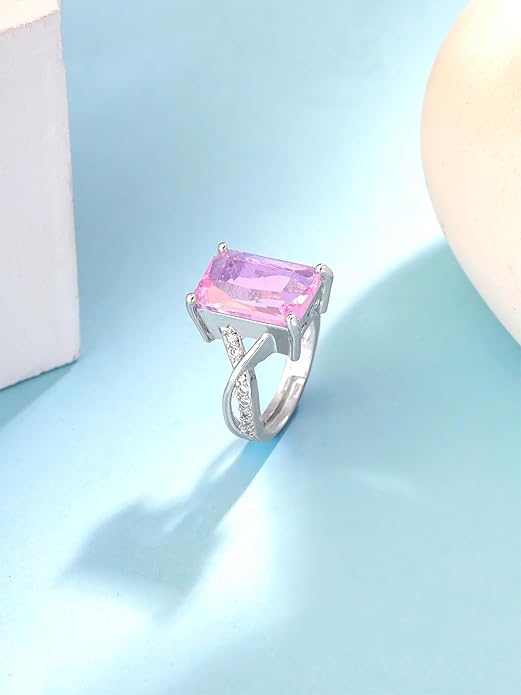 Rings For Women & Girls | Crystals From Swarovski And White Stone Cocktail Designed Ring