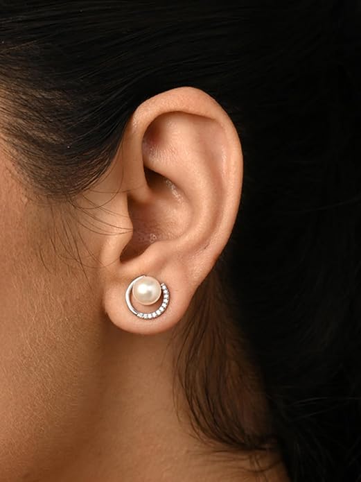 925 Sterling Silver Zola Real Pearl Earrings | Gift for Women and Girls