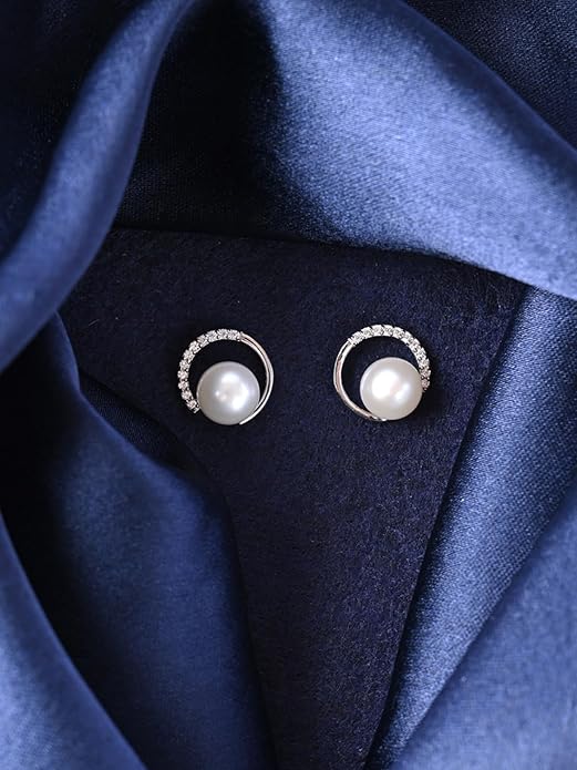 925 Sterling Silver Zola Real Pearl Earrings | Gift for Women and Girls