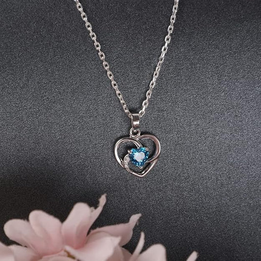 925 Sterling Silver Heart Pendant Necklace | with or Without Chain | Gift for Women and Girls