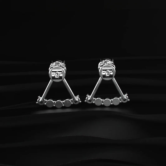 2 in 1 Round Diamond Ear Jacket Earring | Gifts for Women and Girls